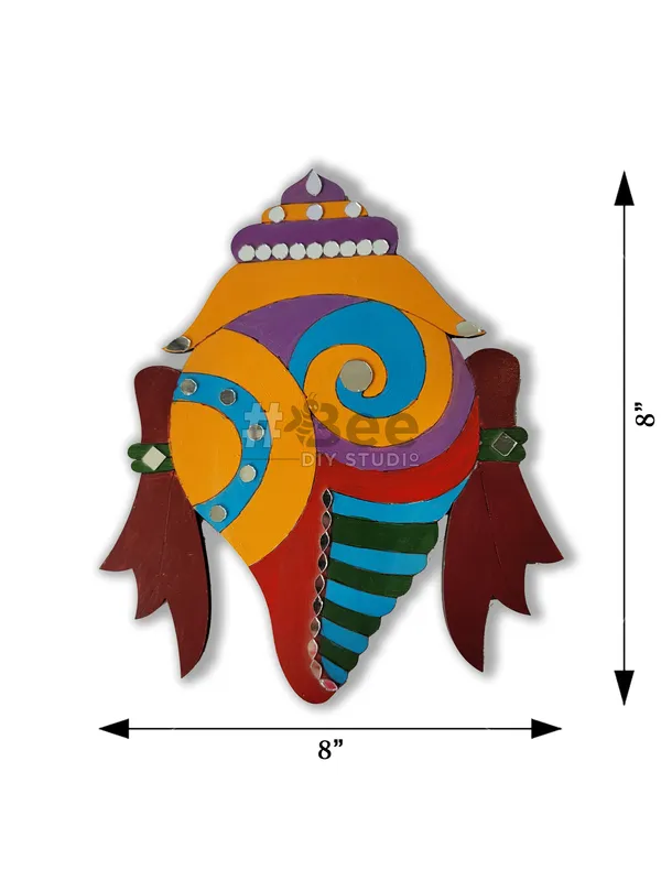 Multicolour_Mdf_Shankha_Wall_Decor