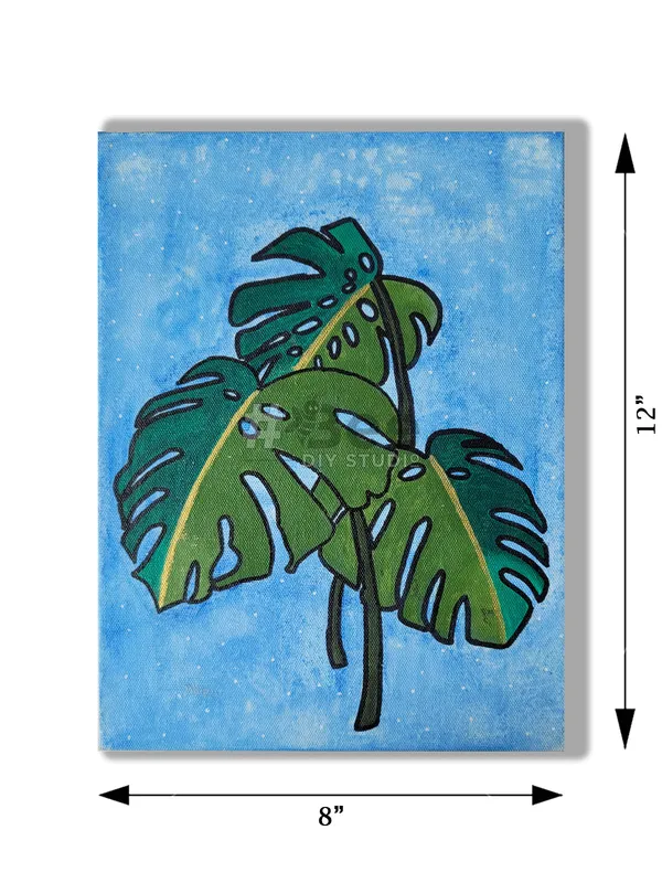 Multicolour_Mdf_Canvas_Painting_Leaves_Wall_Decor