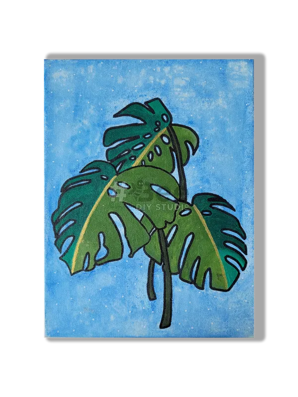 Multicolour_Mdf_Canvas_Painting_Leaves_Wall_Decor
