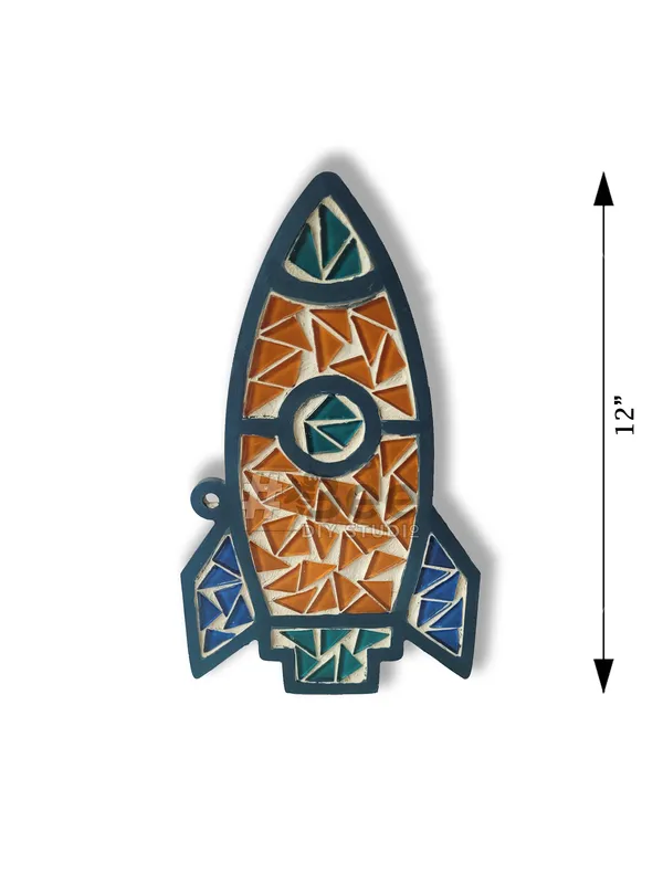 Multicolour_Mdf_&_Mosaic_Tiles_Mosaic_Kit_Rocket_Wall_Decor