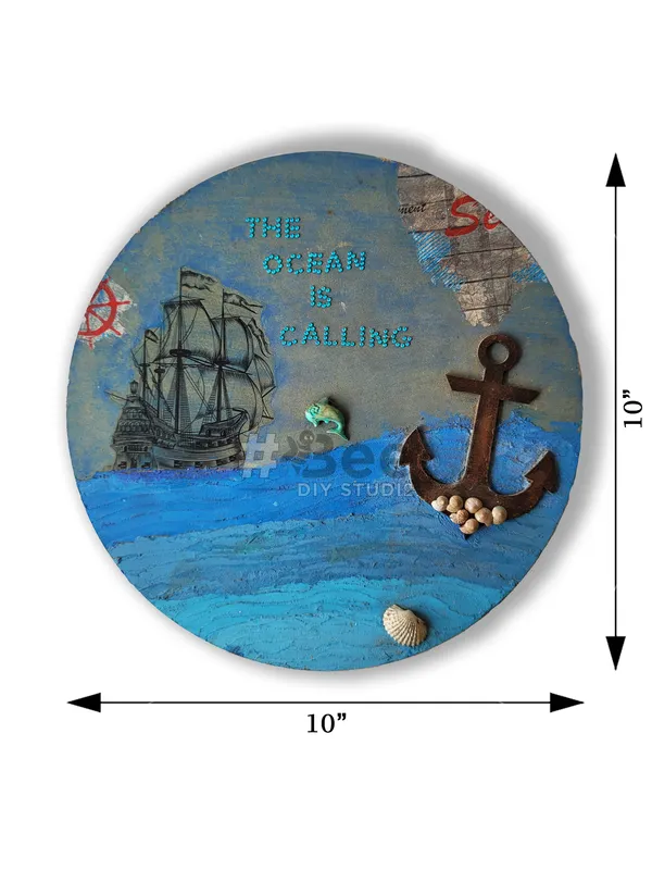 Multicolour_Mdf_Fisher_Man__And_Ocean__Wall_Decor_(Combo_of_2)