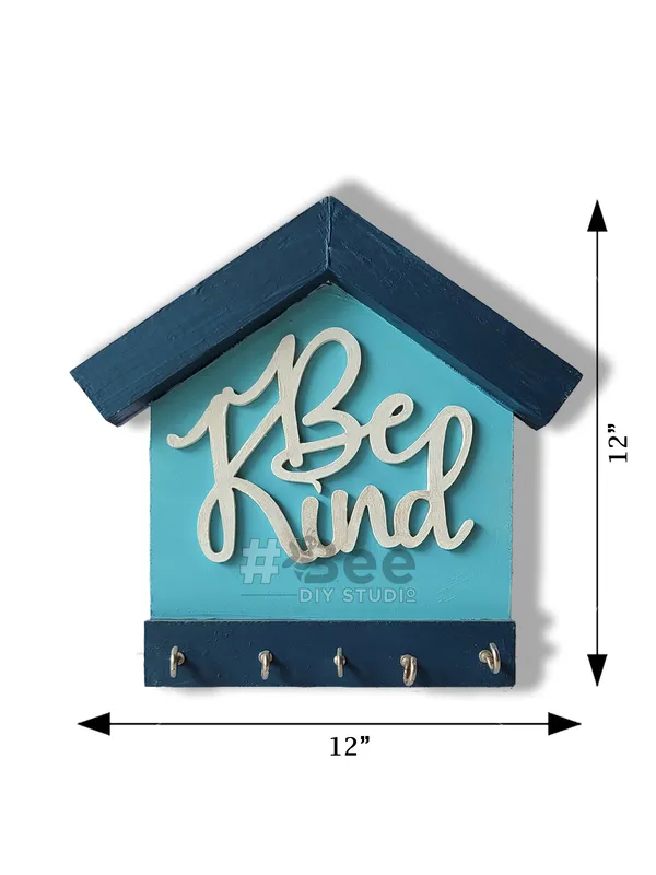 Multicolour_Mdf_Key_Holder_Be_Kind_Wall_Decor