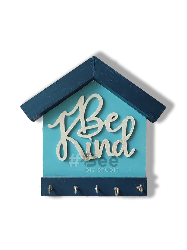 Multicolour_Mdf_Key_Holder_Be_Kind_Wall_Decor