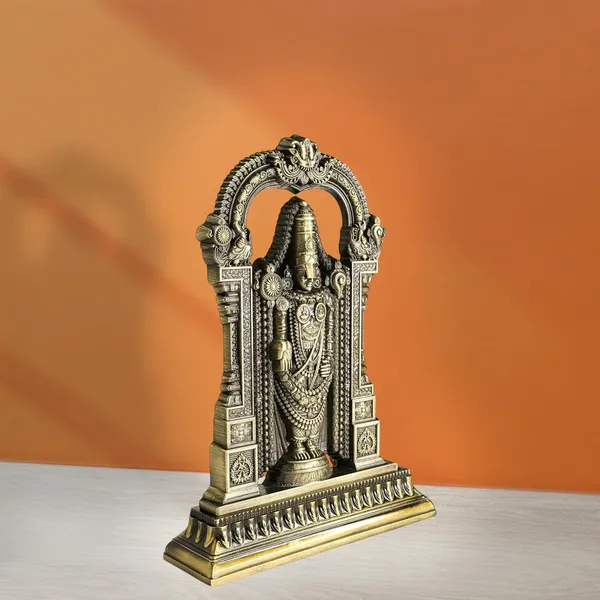 Premium_Metal_Finish_Tirupati_Balaji_Idol_|_Lord_Venkateswara_Murti_For_Home_Temple_7_Inch
