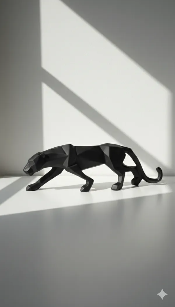 Modern_Geometric_Panther_Figurine
