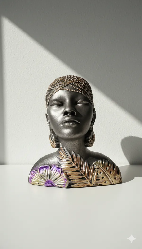 African_Floral_Lady_Decorative