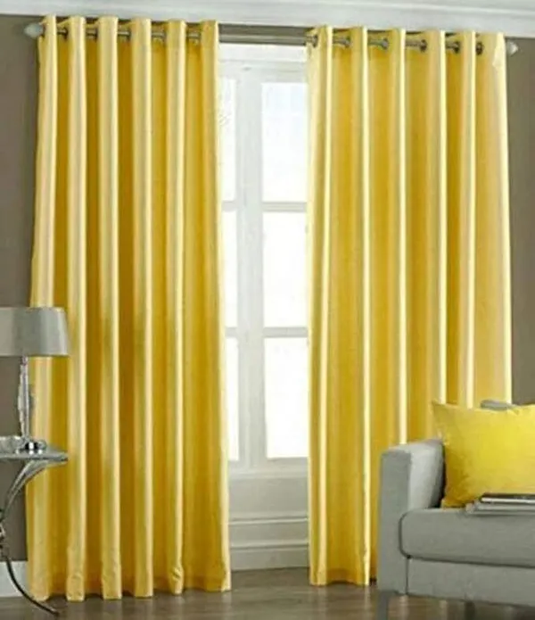 Yellow_Polyester_Plain_Curtain_For_Living_&_Bed_Room_(Pack_of_2)