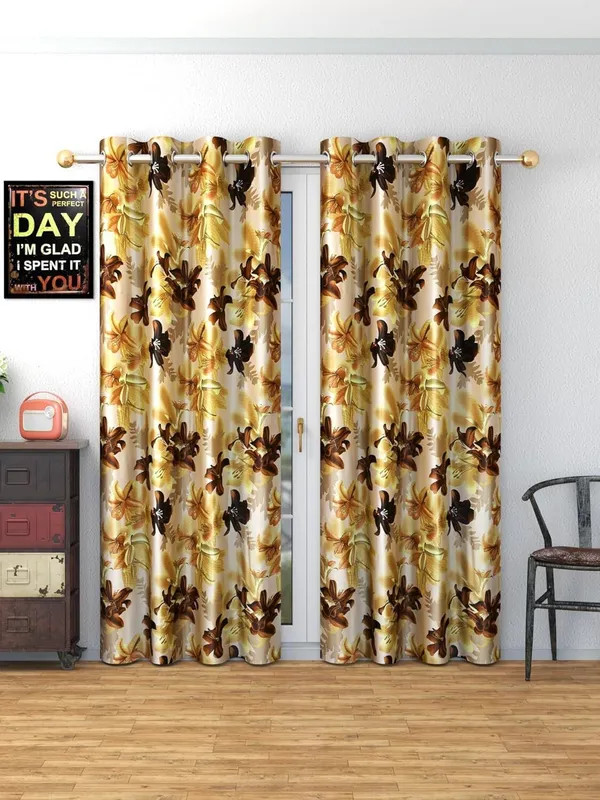 Yellow_Polyester_Floral_Curtain_For_Living_&_Bed_Room_(Pack_of_2)