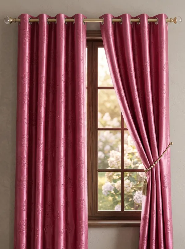 Pink_Polyester_Self_Design_&_Motif_Curtain_For_Living_&_Bed_Room_(Pack_of_2)