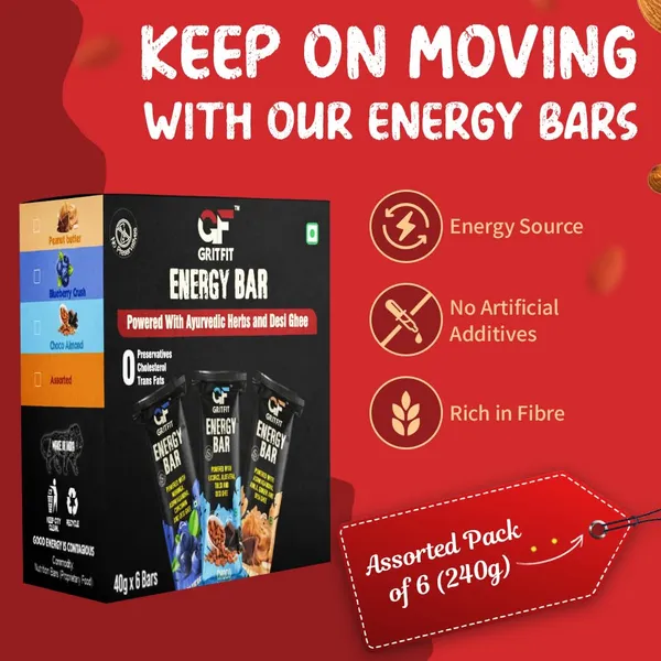 GRITFIT_Superfood_Energy_Bar_Variety_Pack,_240g_(6_x_40g),_Blueberry_Crush,_Peanut_Butter,_Choco_Almond,_No_Preservatives,_100%_Veg