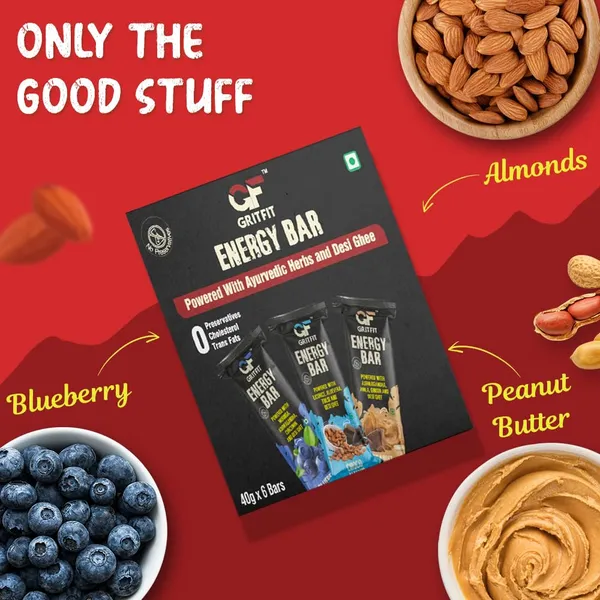 GRITFIT_Superfood_Energy_Bar_Variety_Pack,_240g_(6_x_40g),_Blueberry_Crush,_Peanut_Butter,_Choco_Almond,_No_Preservatives,_100%_Veg