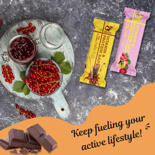 GRITFIT_Vitamin_&_Protein_Bar_Variety_Pack,_360g_(60g_Protein_Bar),_Berry_Blast_x3,_Choco_Crunch_x3,_No_Preservatives,_100%_Veg