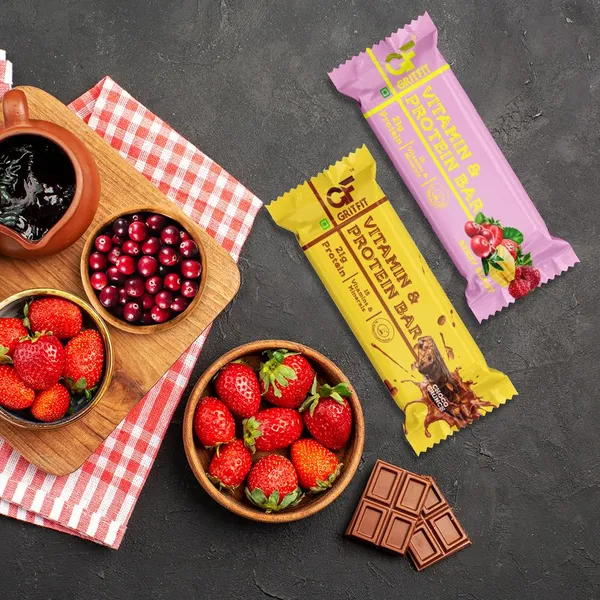 GRITFIT_Vitamin_&_Protein_Bar_Variety_Pack,_360g_(60g_Protein_Bar),_Berry_Blast_x3,_Choco_Crunch_x3,_No_Preservatives,_100%_Veg