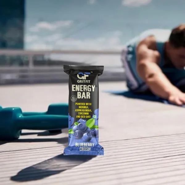 GRITFIT_Superfood_40_grams_Energy_Bar_Blueberry_Crush_(Pack_of_6),_4.84g_Protein_and_3.13g_Fiber_Per_Bar,_Nutrient-Rich_Snack,_No_Preservatives,_Trans_Fats_or_Cholesterol,_100%_Veg_for_Energy_&_Immunity