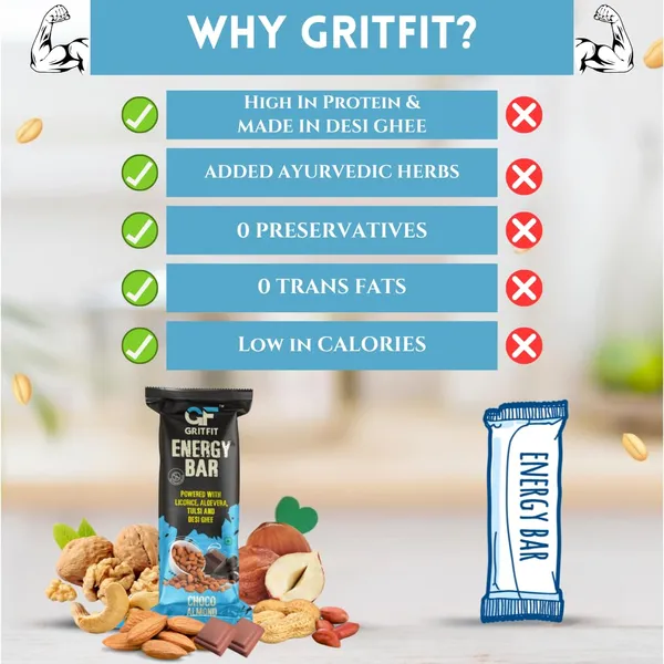 GRITFIT_Superfood_Choco_Almond_40_grams_Energy_Bar_[Pack_of_6],_3.62g_Protein_and_2.87g_Fiber_Per_Bar,_Nutrient-Rich_Snack,_No_Preservatives,_Cholesterol_or_Trans_Fats,_100%_Veg_for_Energy_&_Immunity