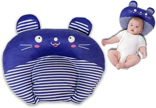 Dark_Blue_Cotton_Smiley_Baby_Pillow_For_Living_Room