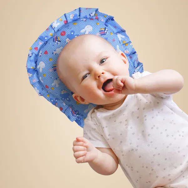Blue_Cotton_Smiley_Baby_Pillow_For_Living_Room