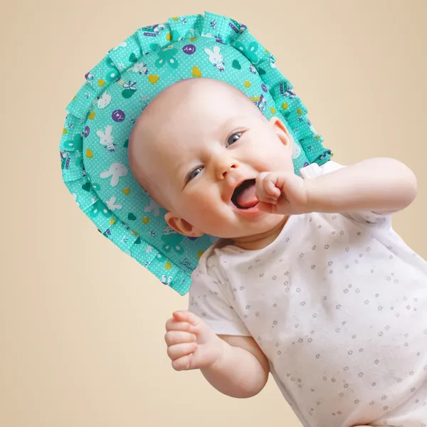 Green_Cotton_Smiley_Baby_Pillow_For_Living_Room