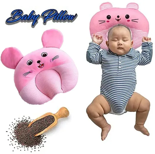 Pink_Cotton_Nature_Baby_Pillow_For_Bed_Room