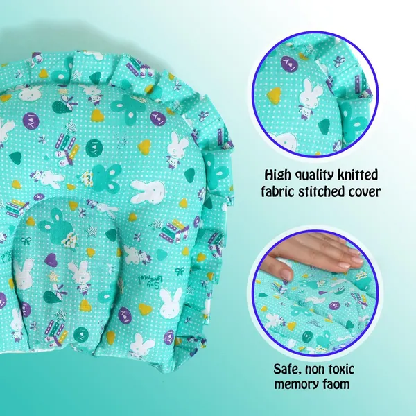 Green_Cotton_Smiley_Baby_Pillow_For_Bed_Room