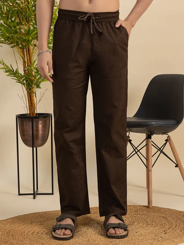 Dark_Brown_Linen_TrackPants