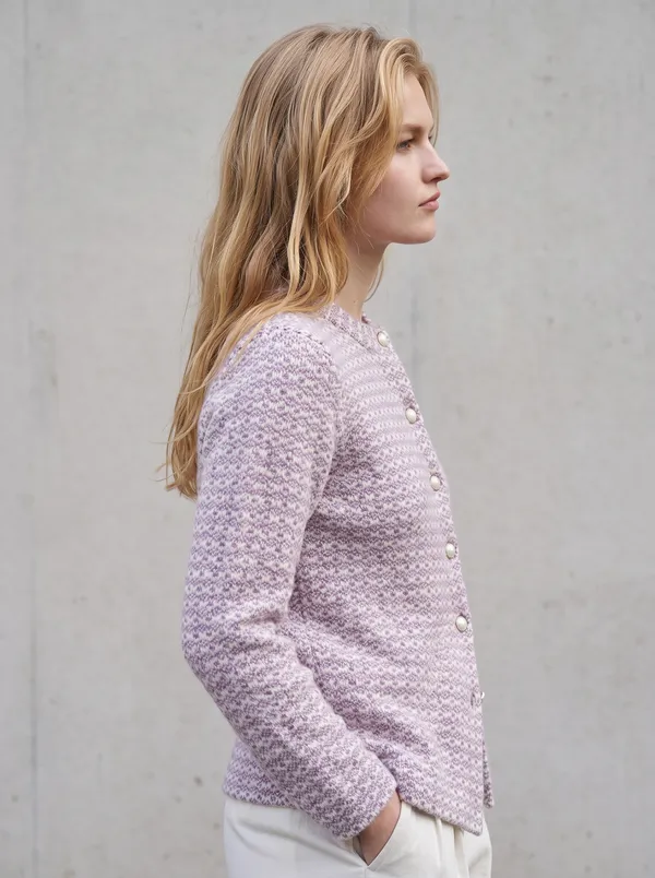 Women's_Geometric_Pattern_Cardigan_Purple