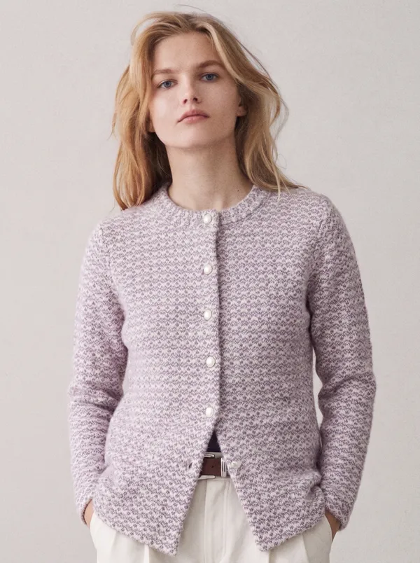 Women's_Geometric_Pattern_Cardigan_Purple