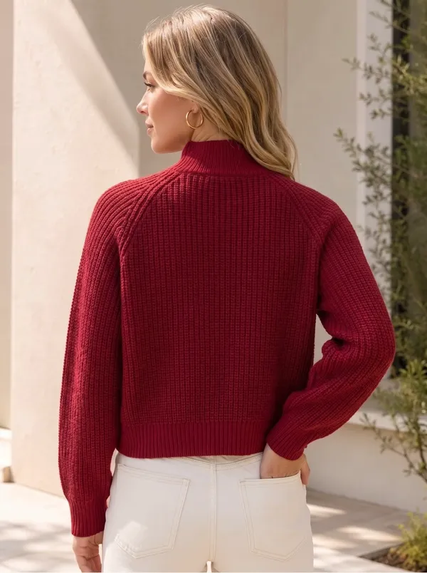 High_Neck_Pullover_-_Red