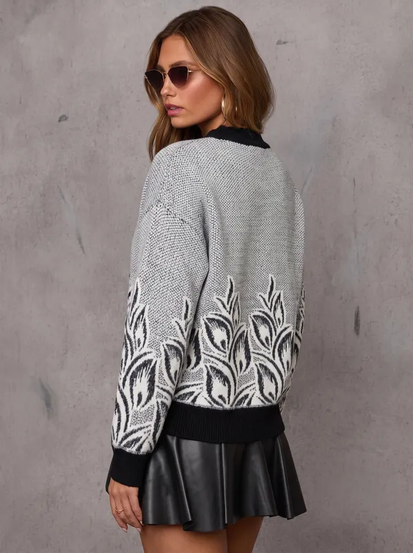 Women's_Floral_Cardigan_Black