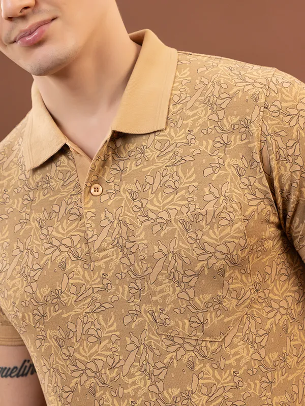 Mustard_Cotton_Printed_Polo