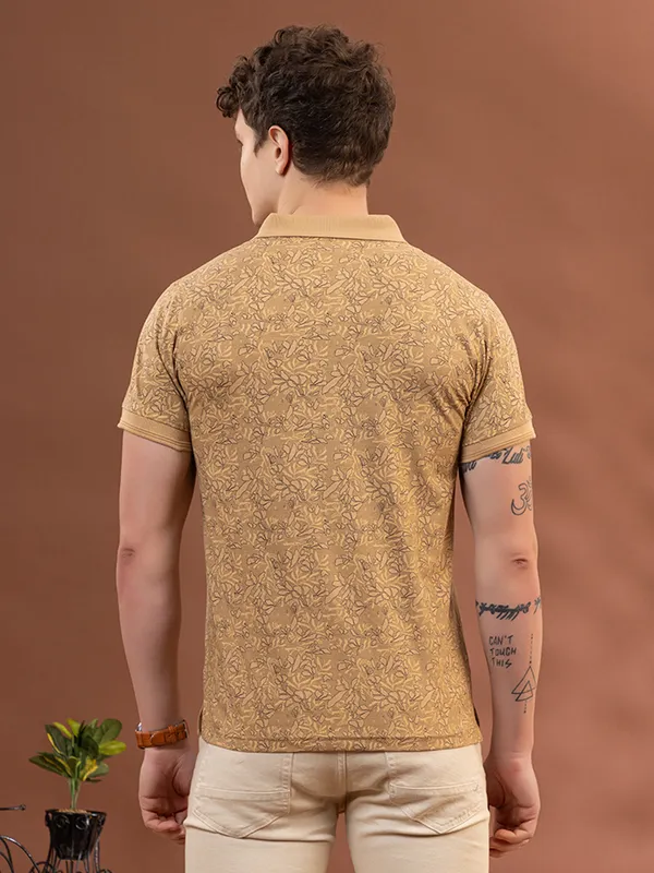 Mustard_Cotton_Printed_Polo