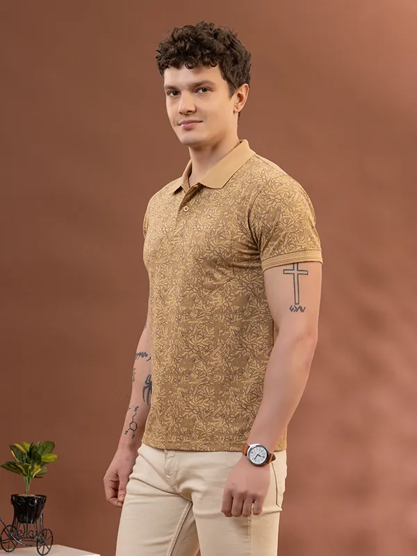 Mustard_Cotton_Printed_Polo