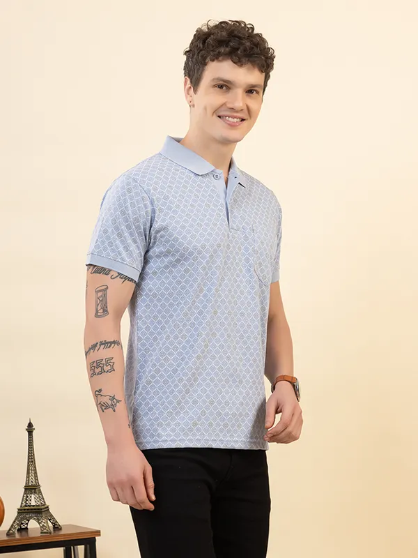 Blue_Cotton_Printed_Polo