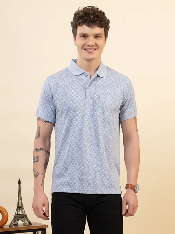 Blue_Cotton_Printed_Polo