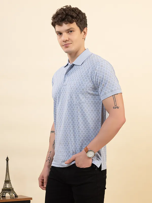 Blue_Cotton_Printed_Polo