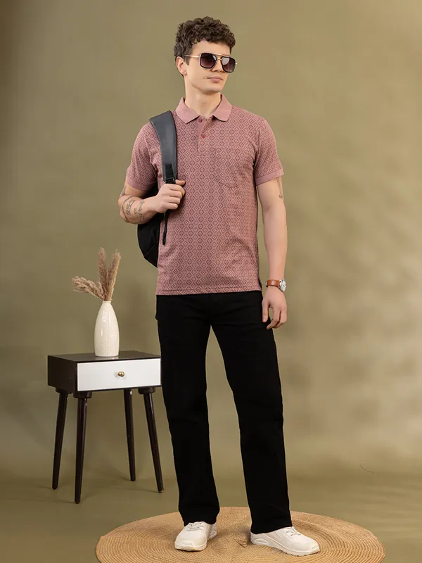 Mauve_Cotton_Printed_Polo