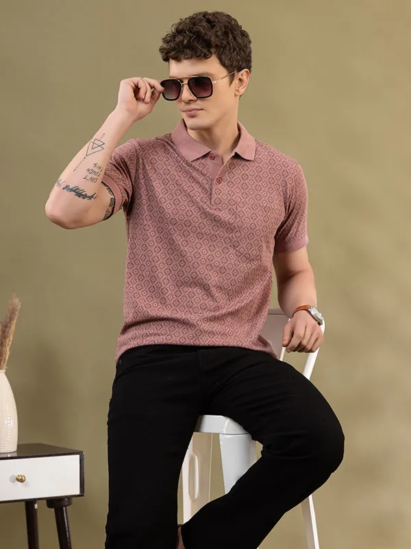 Mauve_Cotton_Printed_Polo