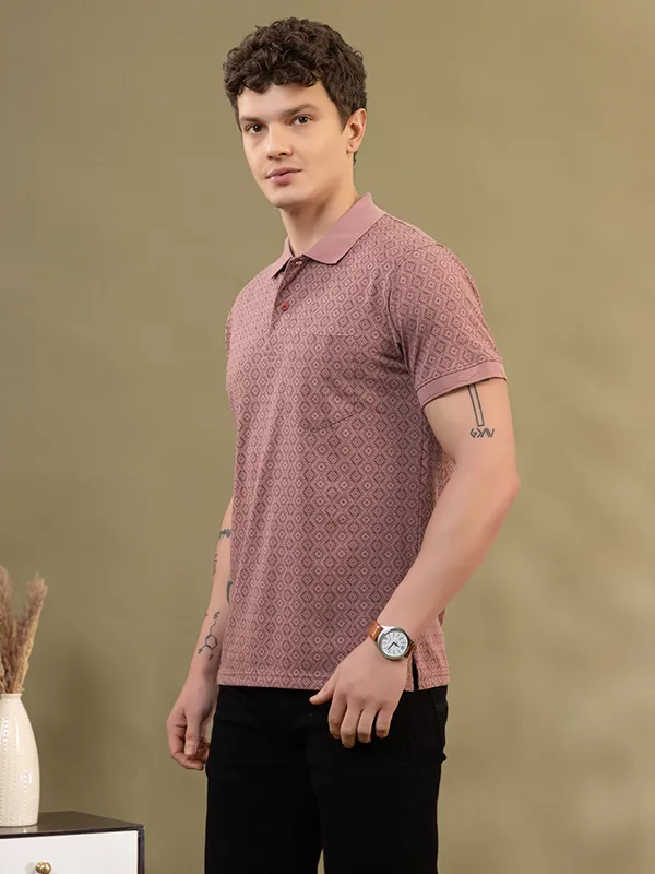 Mauve_Cotton_Printed_Polo