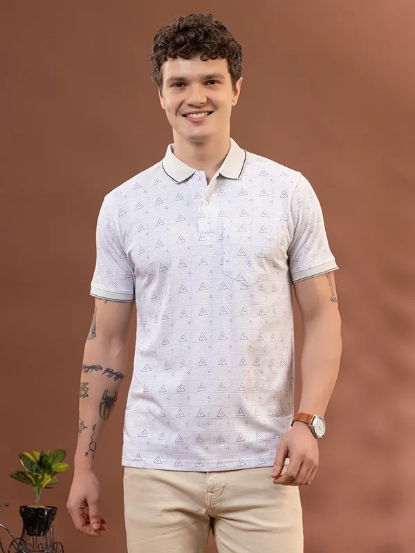 Camel_Cotton_Printed_Polo