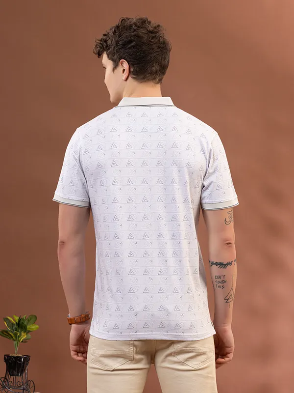 Camel_Cotton_Printed_Polo