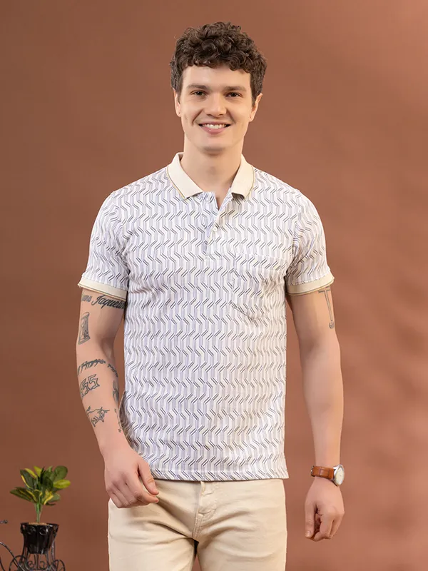 Beige_Cotton_Printed_Polo