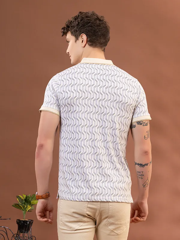 Beige_Cotton_Printed_Polo
