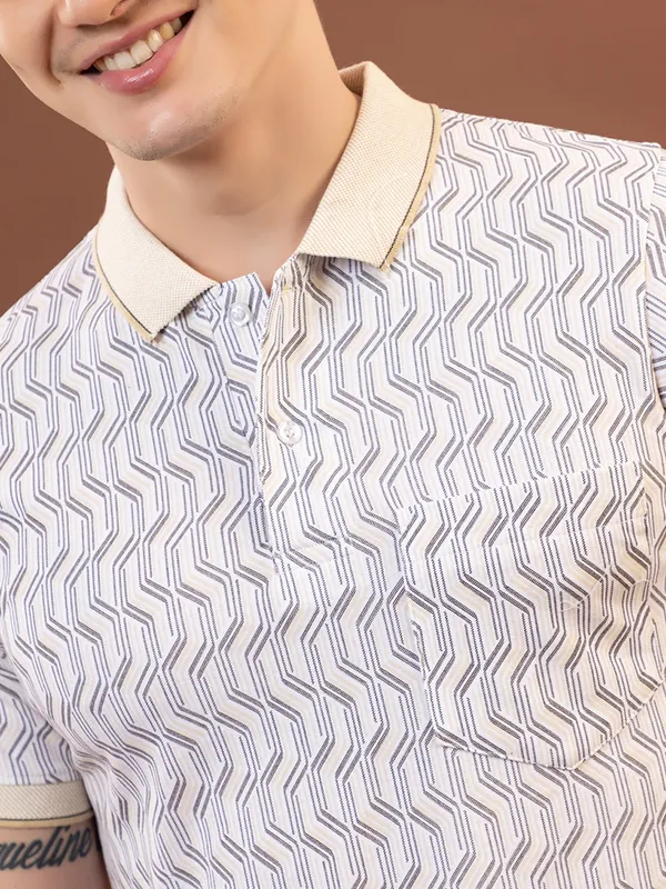 Beige_Cotton_Printed_Polo