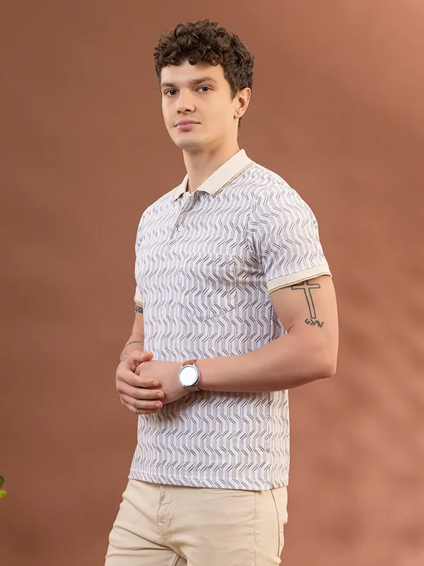 Beige_Cotton_Printed_Polo