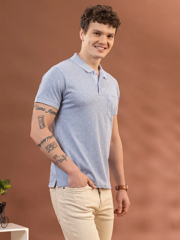 Cool_Blue_Cotton_Polo