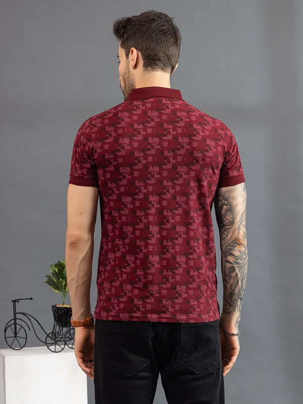Maroon_Cotton_Polo