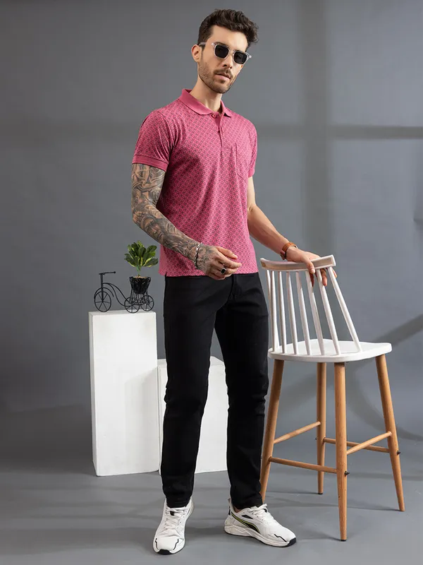 Peach_Cotton_Polo