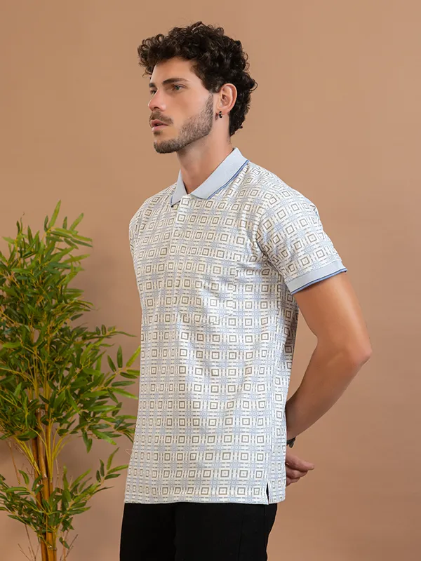 Sky_Cotton_Printed_Polo