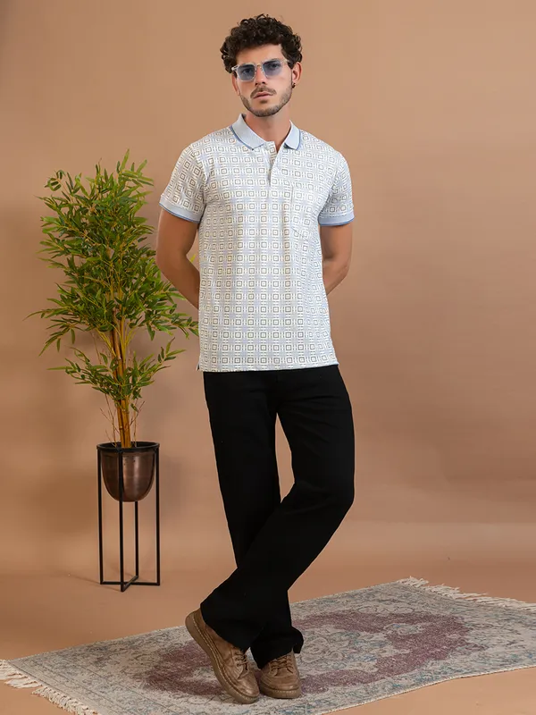 Sky_Cotton_Printed_Polo