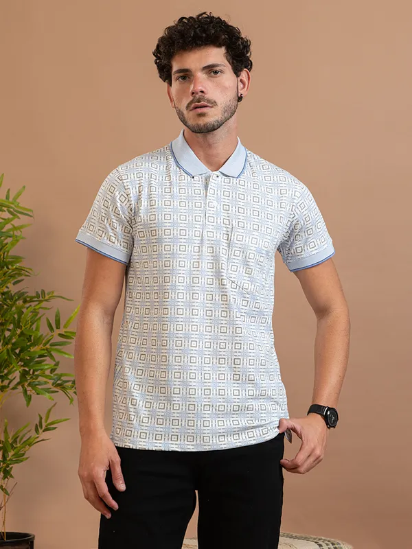 Sky_Cotton_Printed_Polo